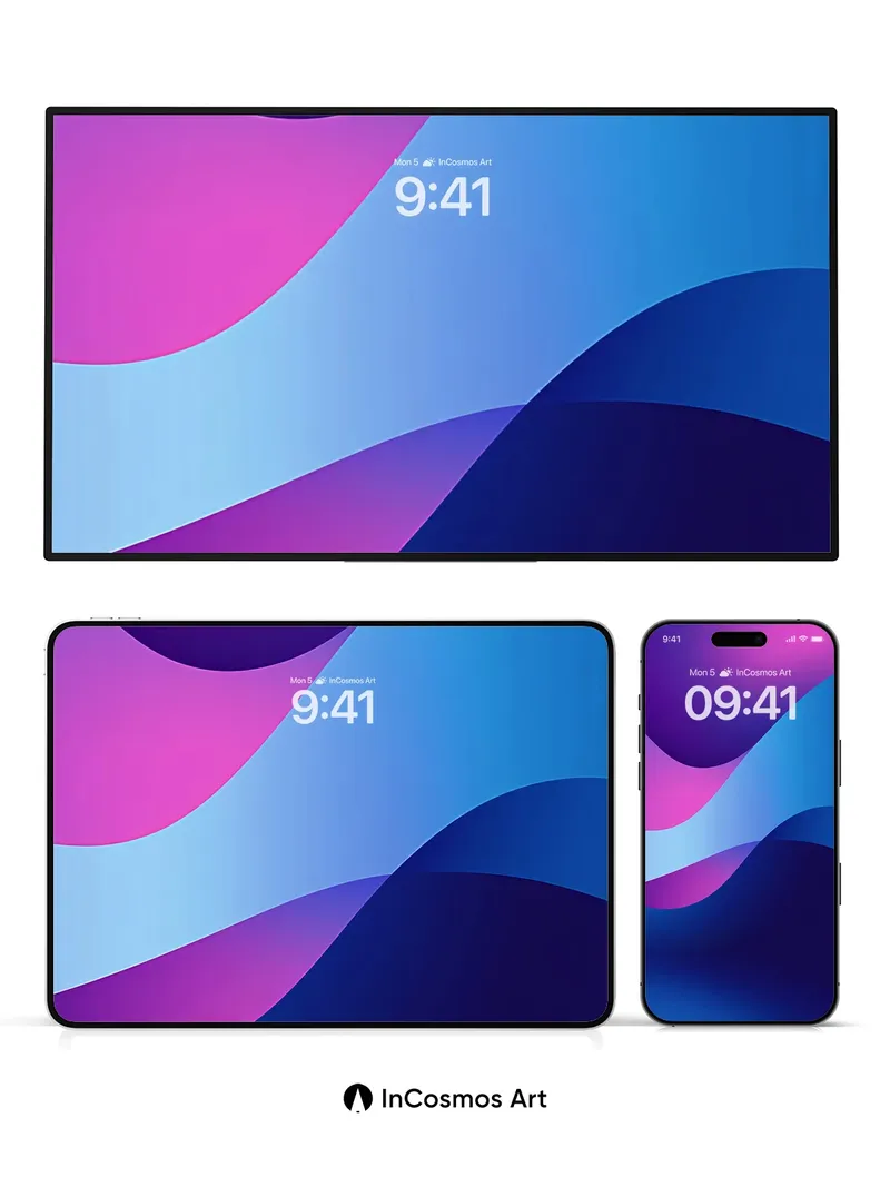 Luminous Wave Wallpaper with Ethereal Flow