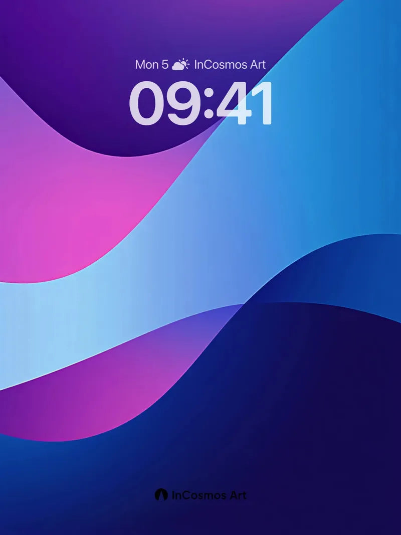 Luminous Wave Wallpaper with Ethereal Flow