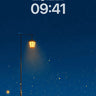 Silent Snowfall Wallpaper with Golden Lantern Light wallpaper for iPhone, iPad & Mac