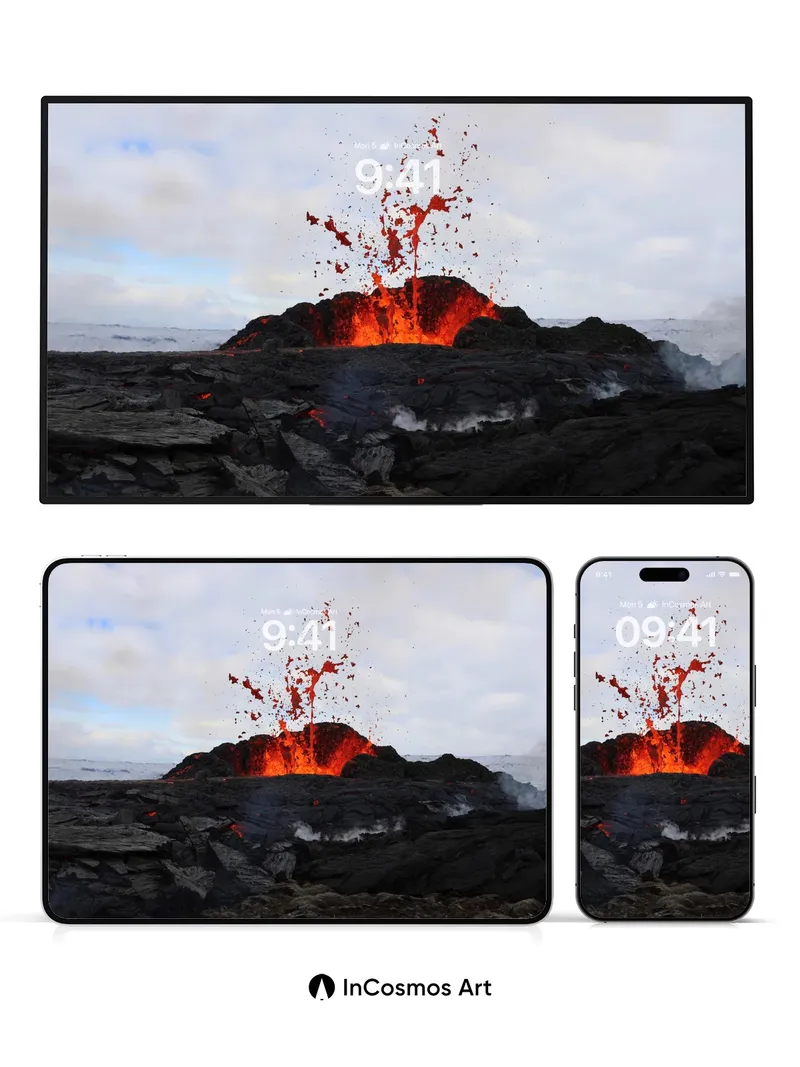 Incandescent Fury Wallpaper with Molten Ripples