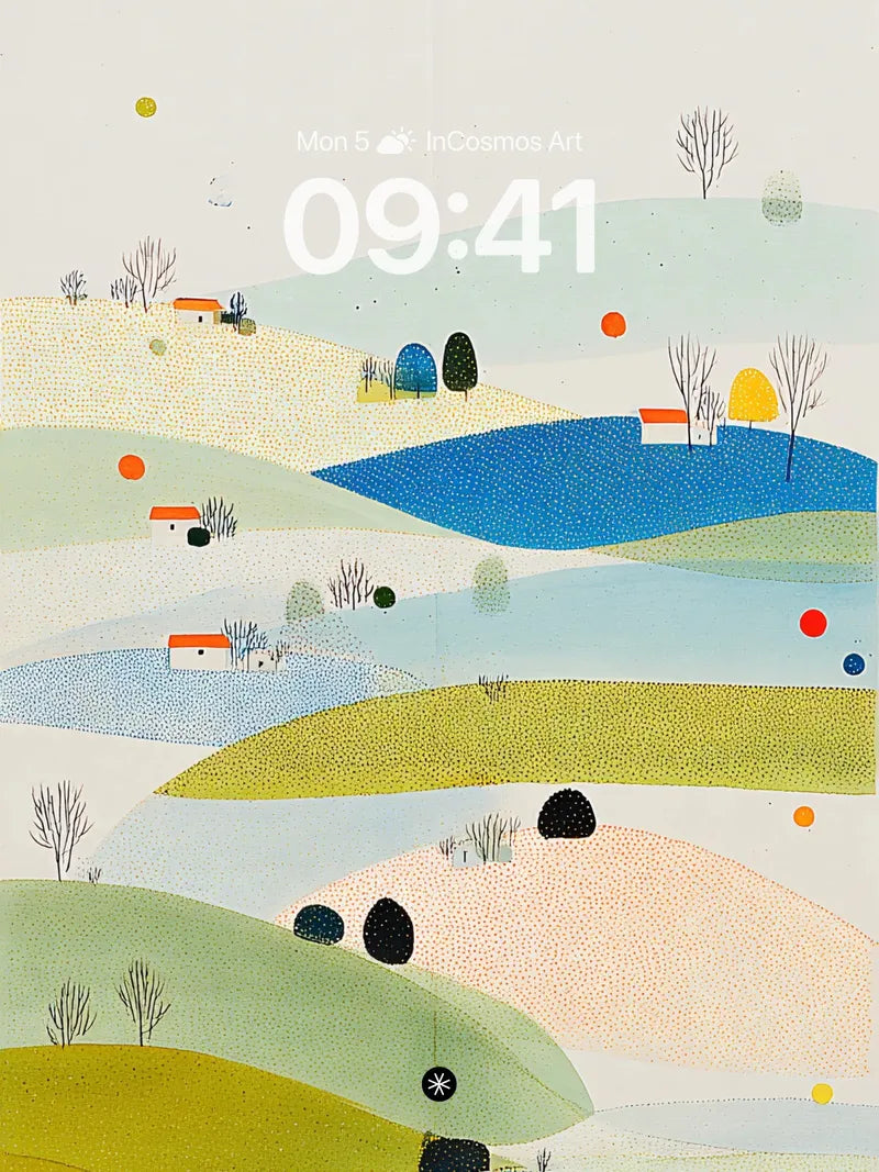 Abstract Minimalist Landscape Wallpaper 4K for iPhone Lock Screen — digital wallpaper for iPhone, iPad and Mac
