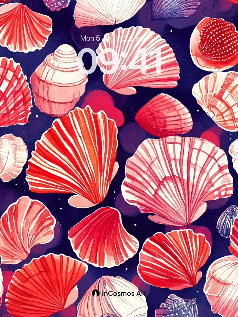 Coral Reverie Wallpaper with Seafoam Whispers