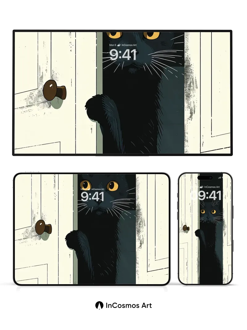 Whispering Shadow Wallpaper with Watchful Eyes