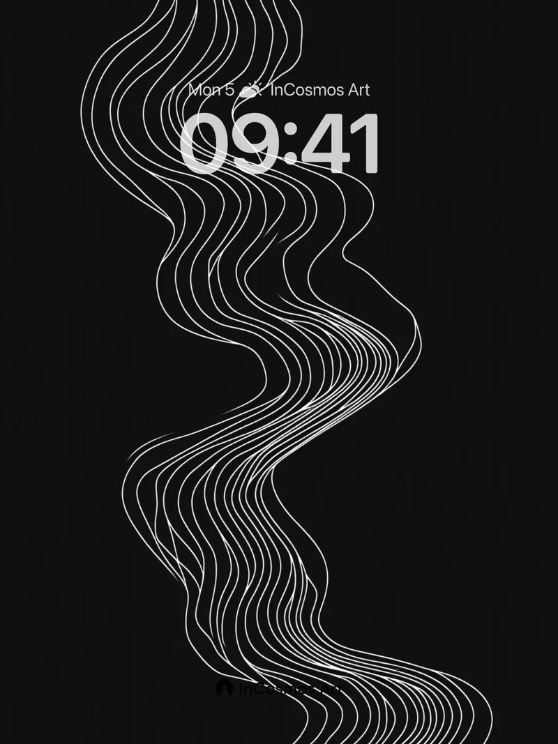 Silent Currents Wallpaper with Woven Light