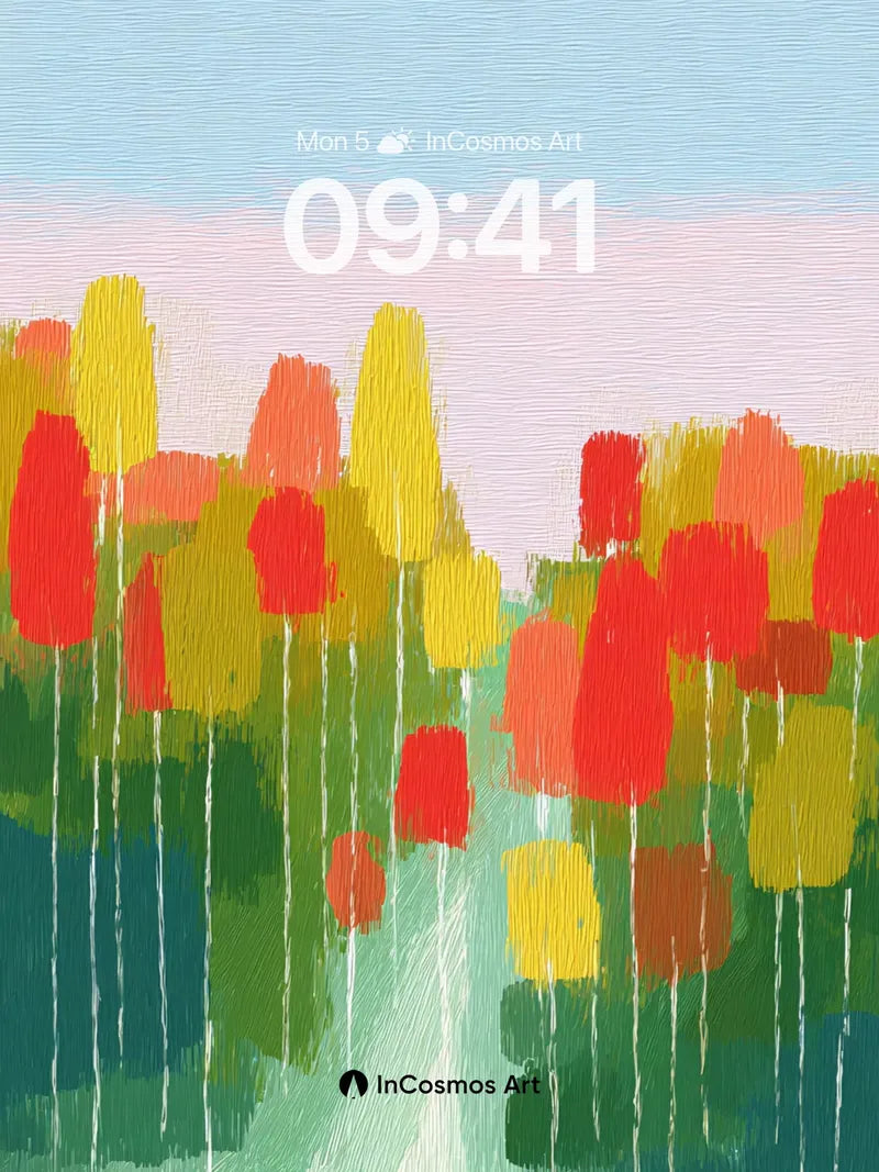 Whispering Meadow Wallpaper with Painted Light