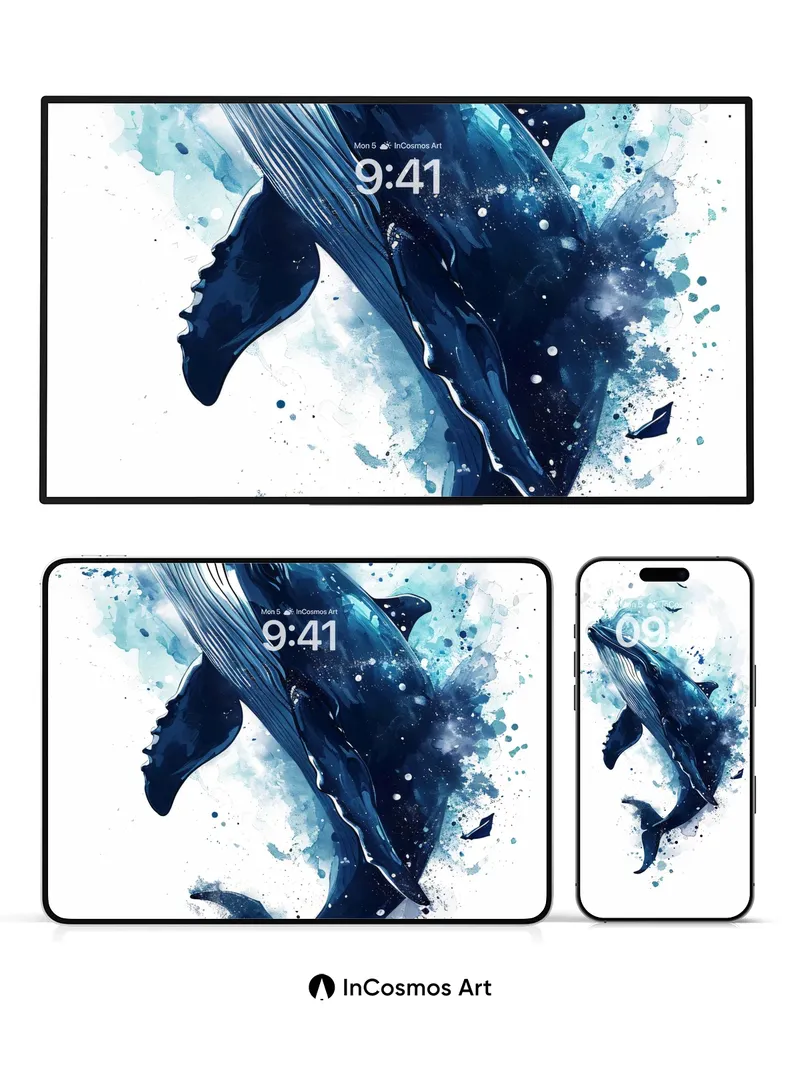 Whispering Depths Wallpaper with Celestial Spray