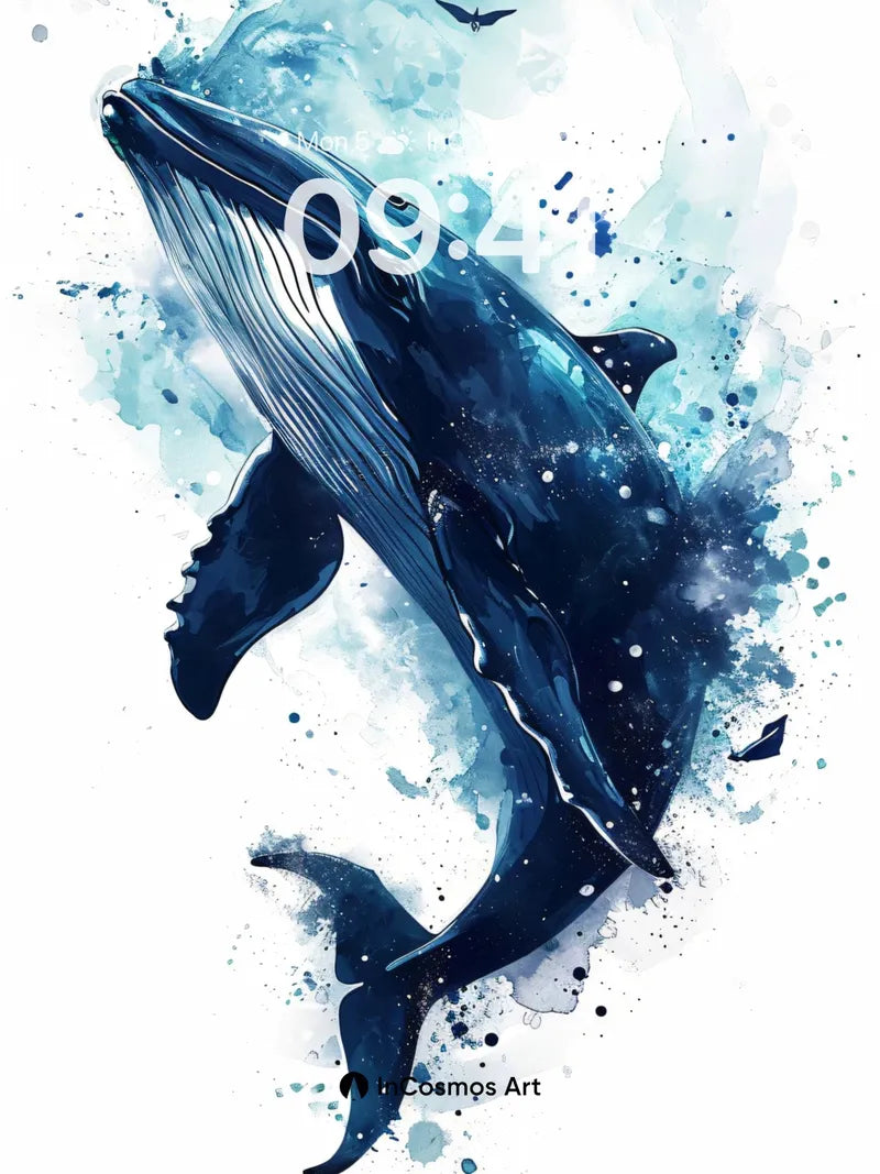 Whispering Depths Wallpaper with Celestial Spray