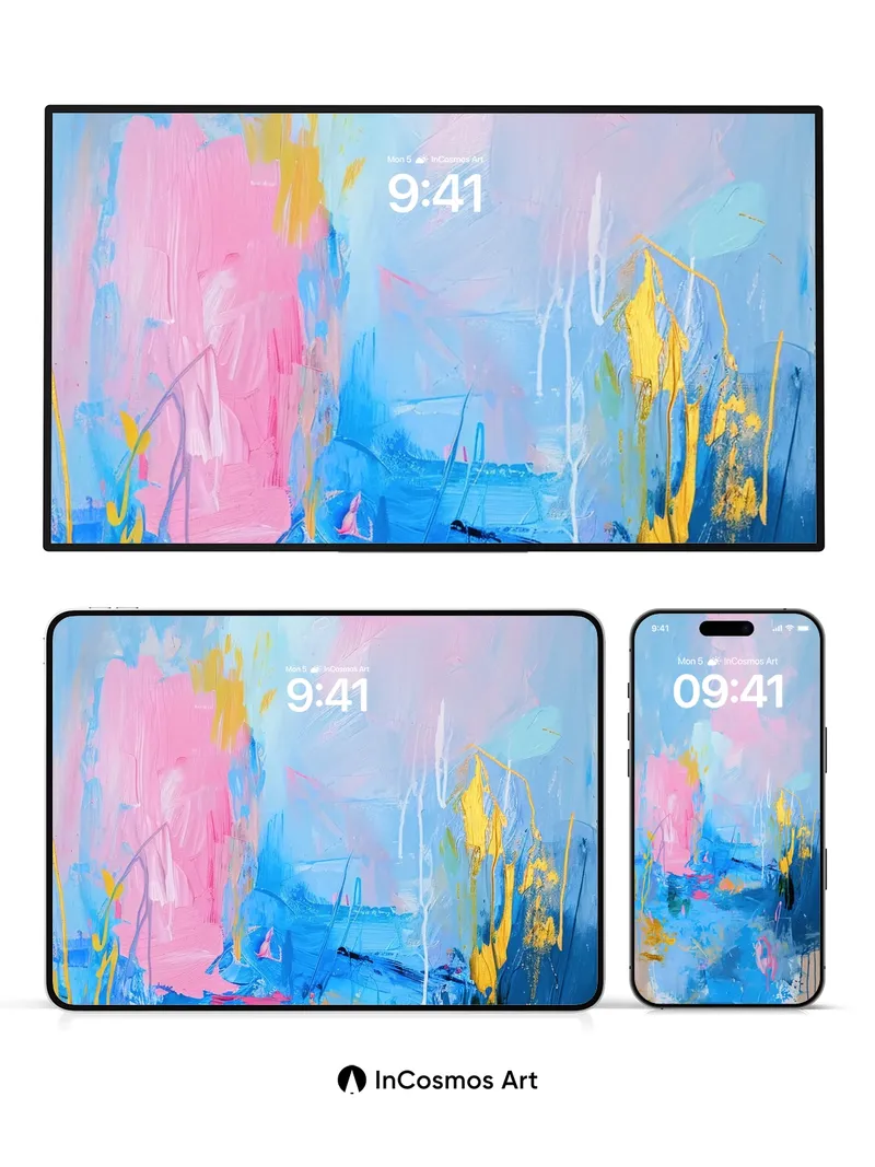 Liquid Sky Wallpaper with Floating Light