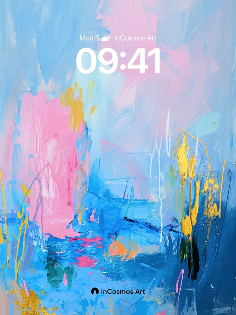 Liquid Sky Wallpaper with Floating Light