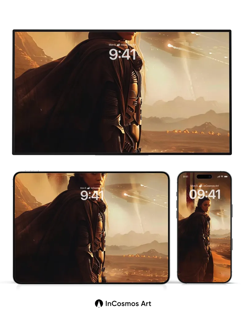 Desert Warrior Wallpaper with Cosmic Echo