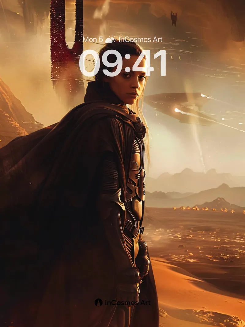 Desert Warrior Wallpaper with Cosmic Echo