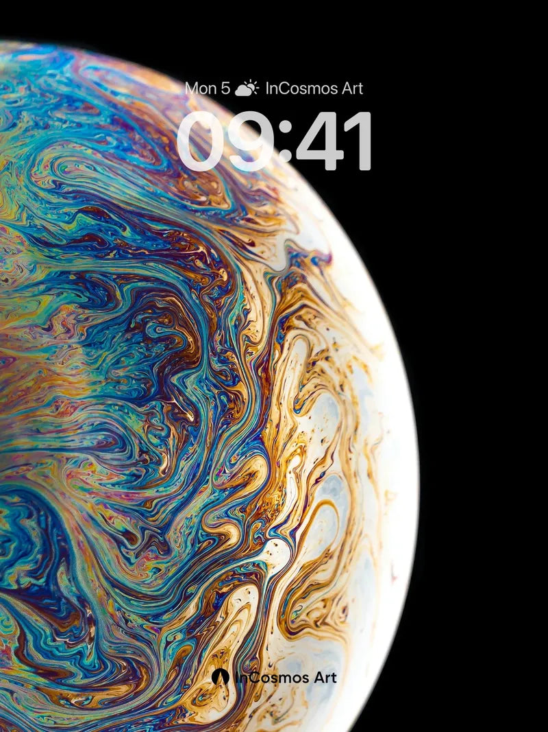 Cosmic Swirl Wallpaper with Liquid Light wallpaper for iPhone, iPad & Mac