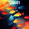 Luminous Tide Wallpaper with Floating Colors wallpaper for iPhone, iPad & Mac