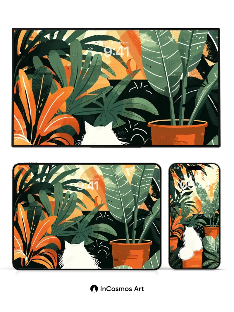 Whispering Jungle Wallpaper with Furred Silhouette