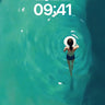 Serene Abyss Wallpaper with Floating Light wallpaper for iPhone, iPad & Mac