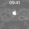 Celestial Dragon Wallpaper with Apple Core wallpaper for iPhone, iPad & Mac