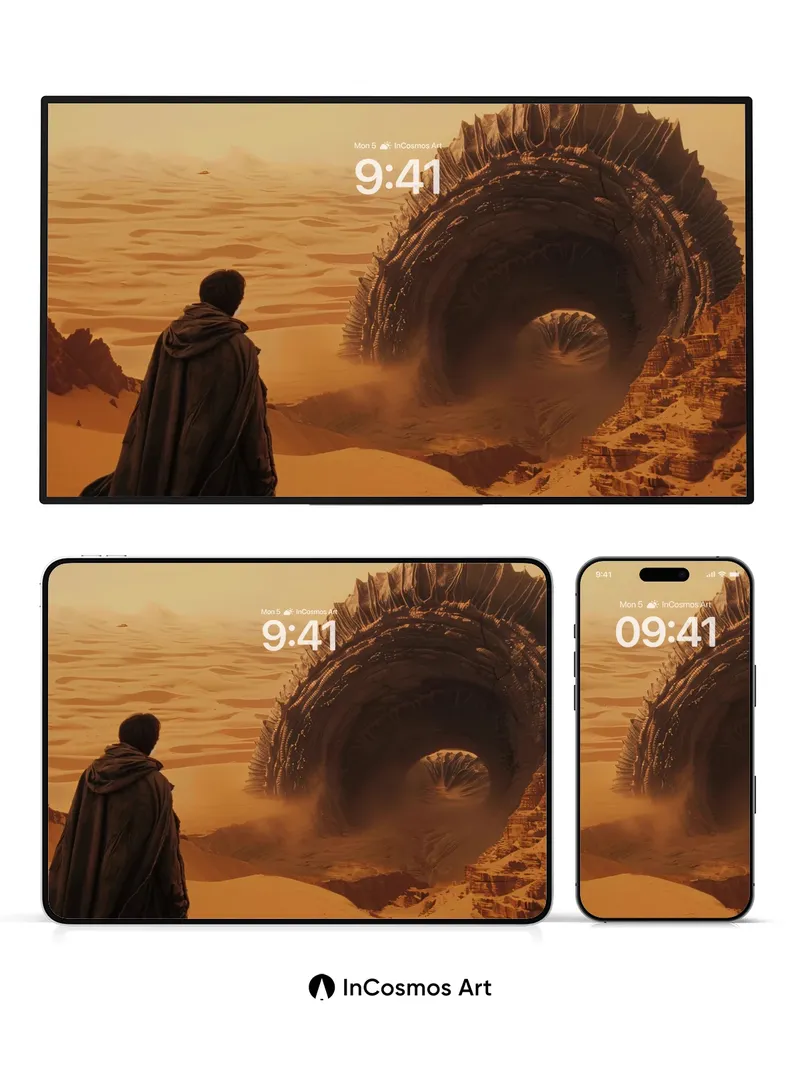 Desert Whispers Wallpaper with Ancient Shell