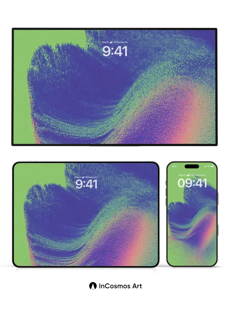 Electric Pulse Wallpaper with Neon Veins