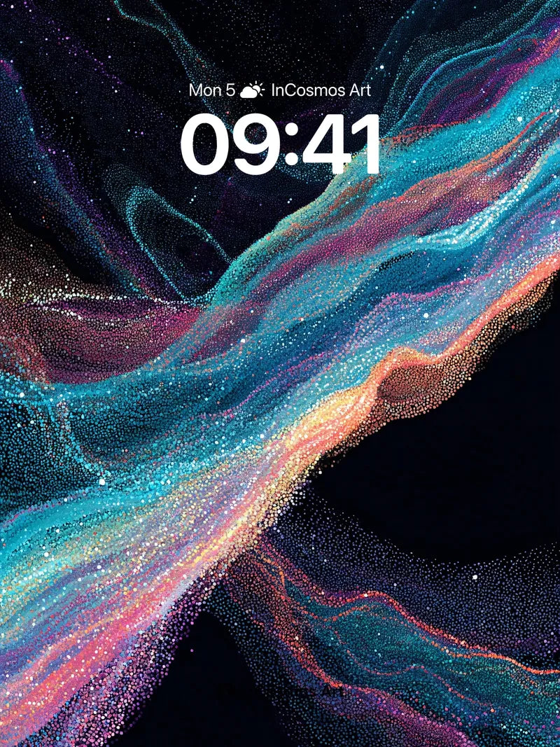 Cosmic Veil Wallpaper with Stardust Trails