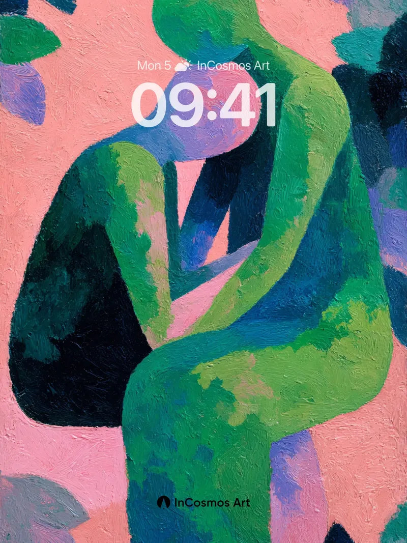 Embraced Silence Wallpaper with Verdant Hues wallpaper for iPhone, iPad & Mac