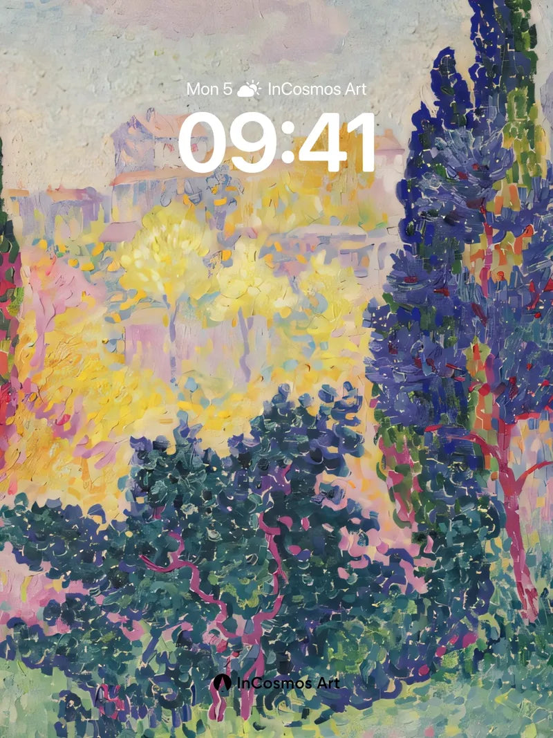 Sunlit Garden Wallpaper with Impressionist Hues