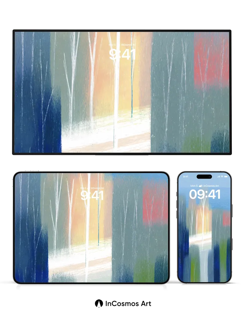 Whispering Trees Wallpaper with Ocean Hush