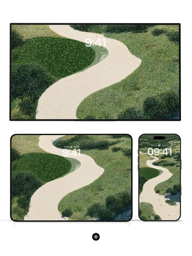 Winding River Sand Wallpaper Background Aerial