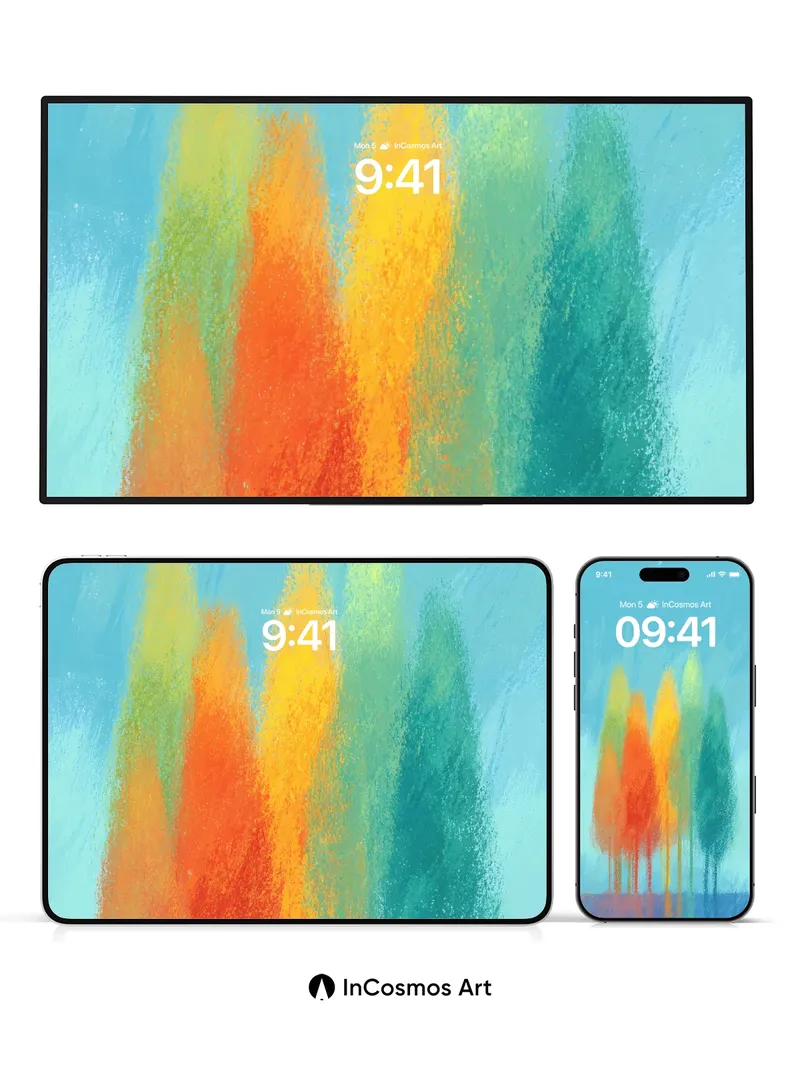 Chromatic Whisper Wallpaper with Soft Hues