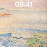 Sunlit Mosaic Wallpaper with Seaside Hues wallpaper for iPhone, iPad & Mac