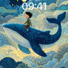 Starry Whale Ride Wallpaper with Celestial Clouds wallpaper for iPhone, iPad & Mac