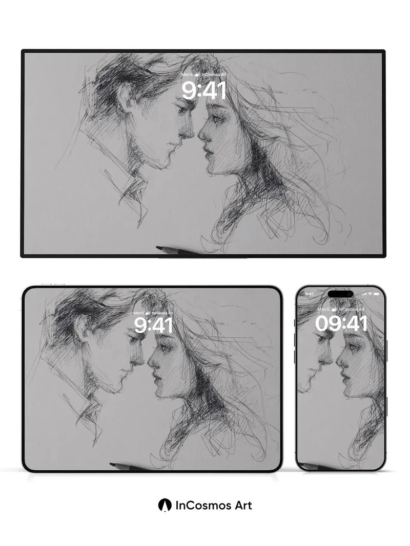 Whispering Shadows Wallpaper with Intimate Lines