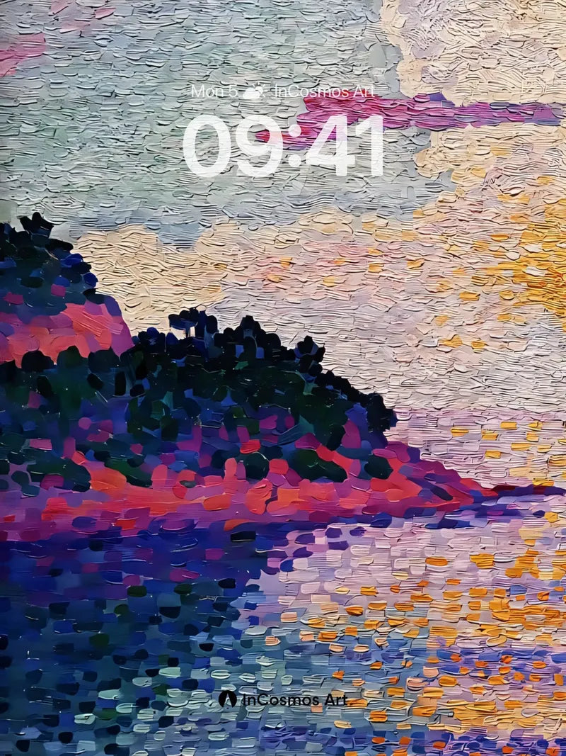 Luminous Horizon Wallpaper with Impressionist Texture