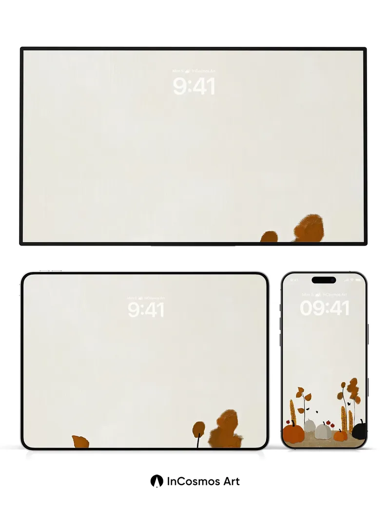 Autumn Hush Wallpaper with Whispering Pumpkins