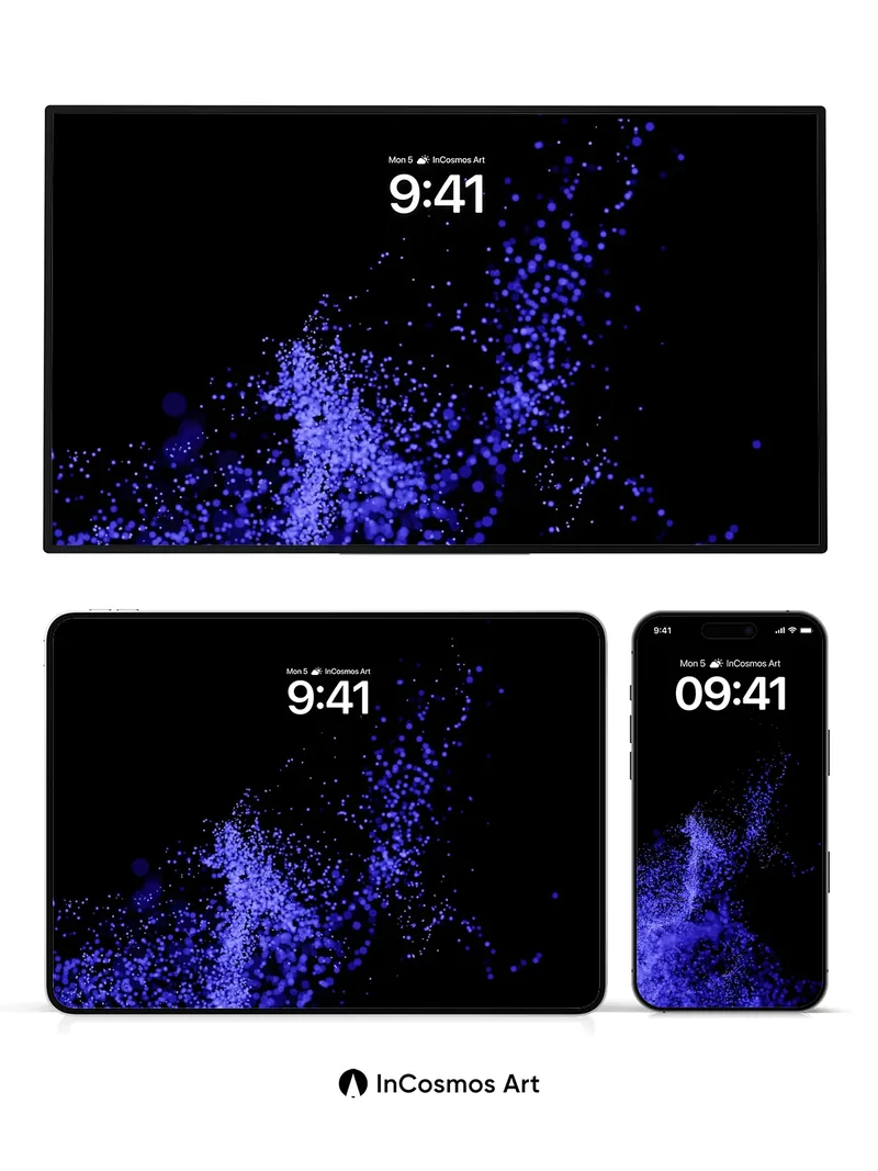 Cosmic Dust Wallpaper with Electric Pulse