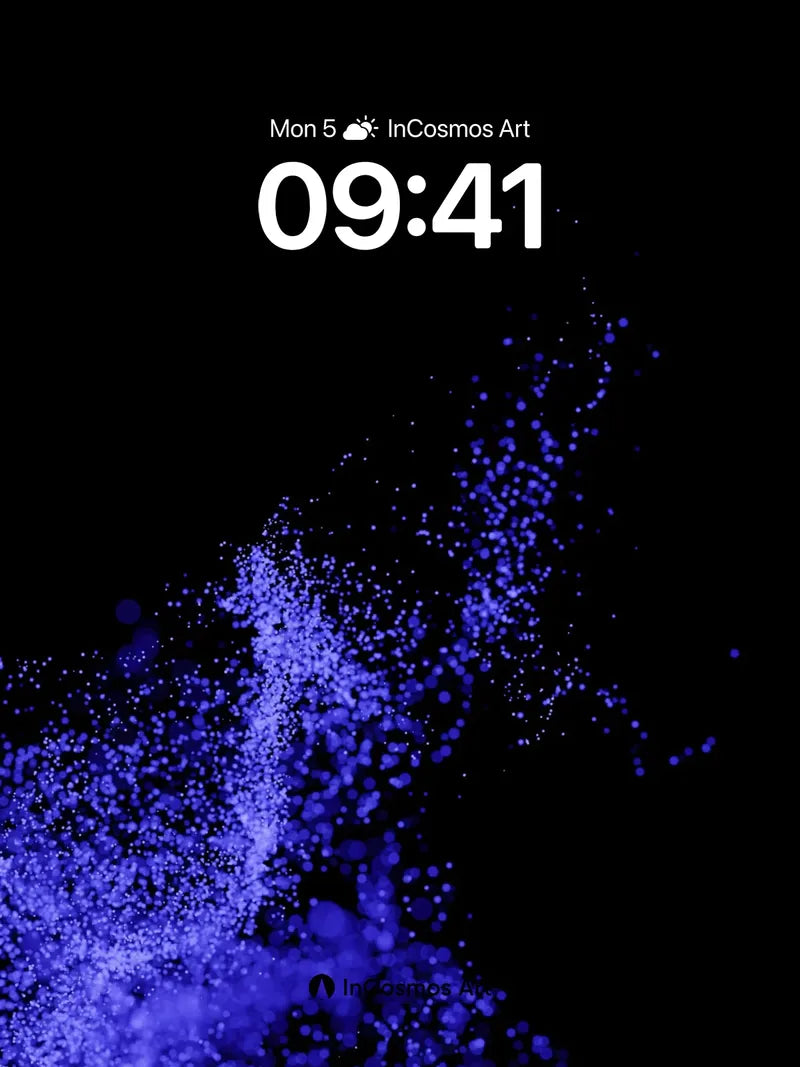 Cosmic Dust Wallpaper with Electric Pulse