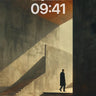 Solitary Ascent Wallpaper with Concrete Shadows wallpaper for iPhone, iPad & Mac