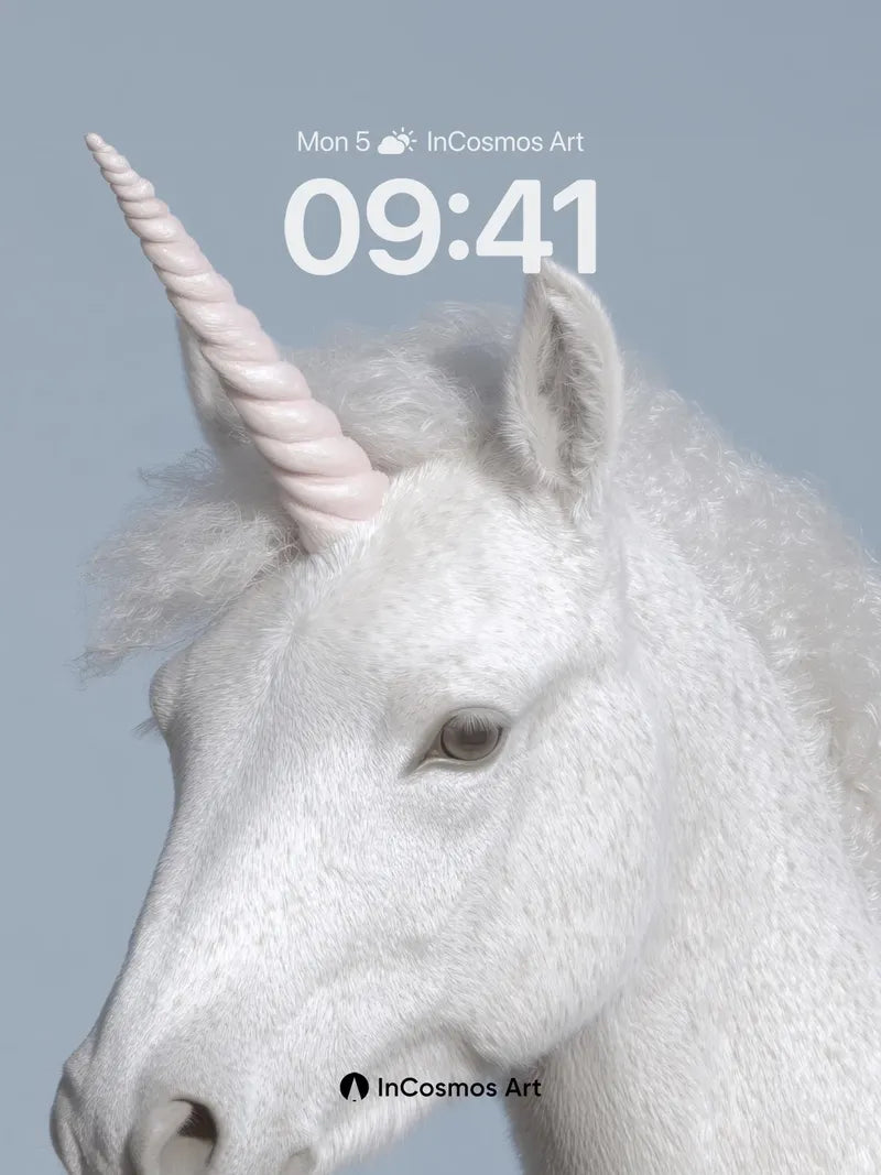 Serenity Unicorn Wallpaper with Icy Horn