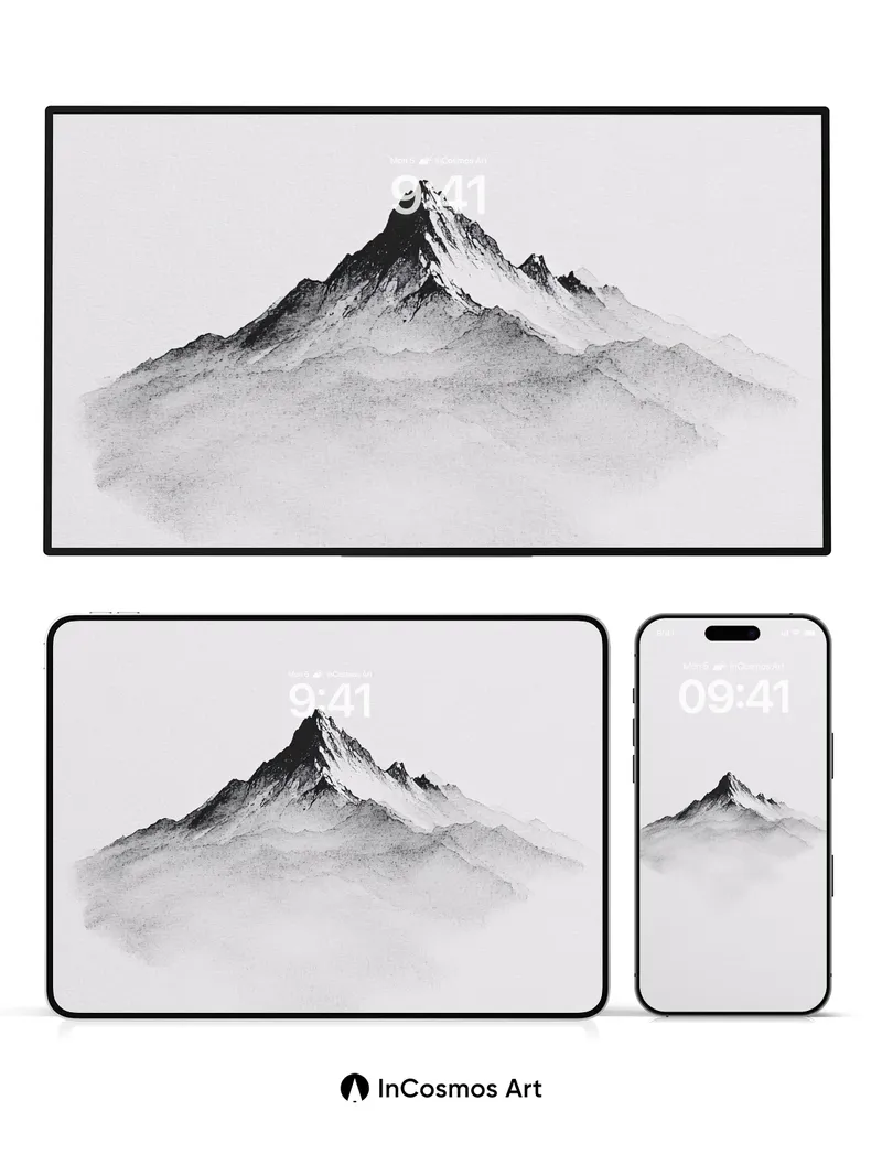 Serenity Peak Wallpaper in Misty Silence