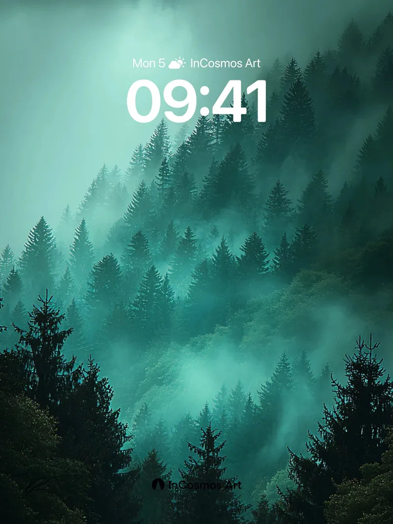 Ethereal Forest Wallpaper with Whispering Mist