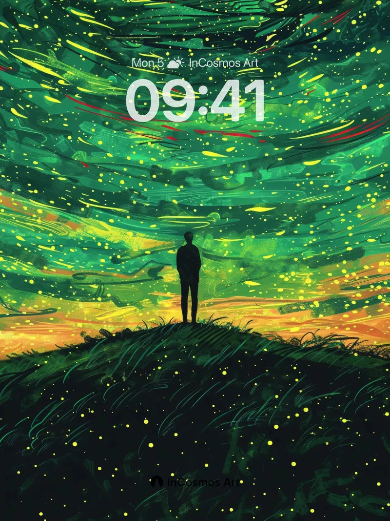 Luminous Abyss Wallpaper with Celestial Currents