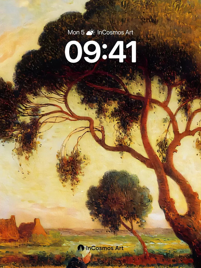 Golden Hush Wallpaper with Olive Canopy