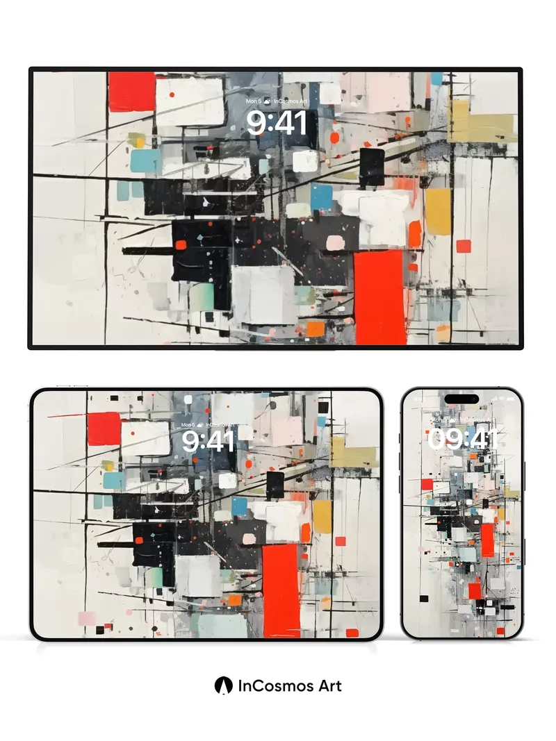 Urban Pulse Wallpaper with Hidden Grids