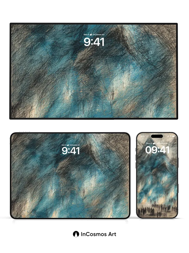 Echoing Summit Wallpaper with Shadowed Figures