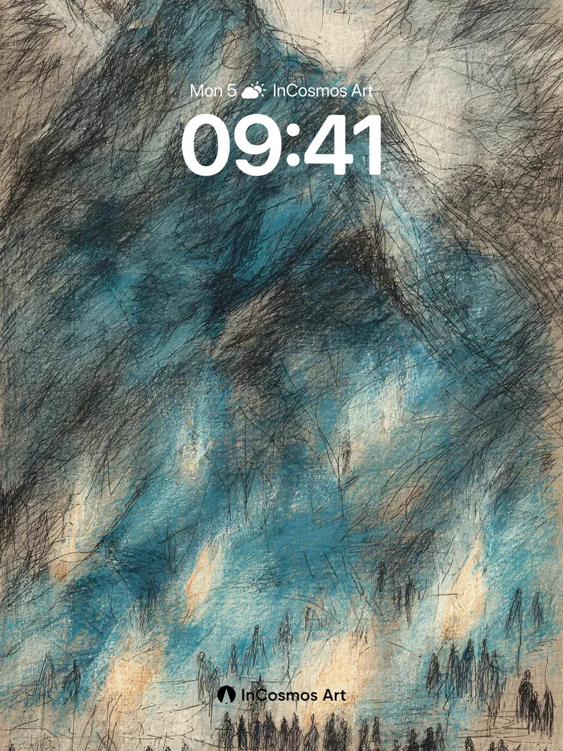 Echoing Summit Wallpaper with Shadowed Figures