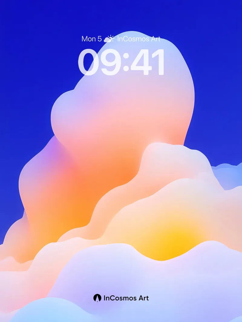 Luminous Cloudscape Wallpaper with Gradient Hues