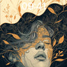 Surreal Botanical Wallpaper with Golden Veins wallpaper for iPhone, iPad & Mac