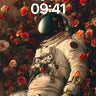 Serenity in Space Wallpaper with Rose Garden wallpaper for iPhone, iPad & Mac