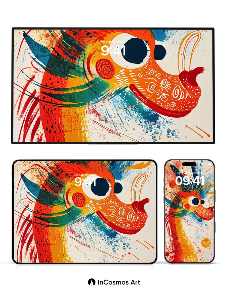 Fiery Whimsy Wallpaper with Dragon's Breath