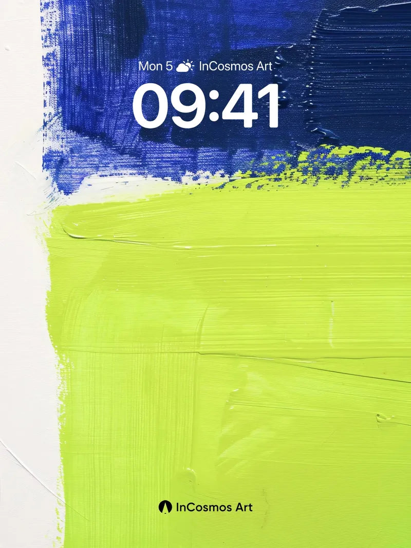 Electric Horizon Wallpaper with Brushstroke Depth