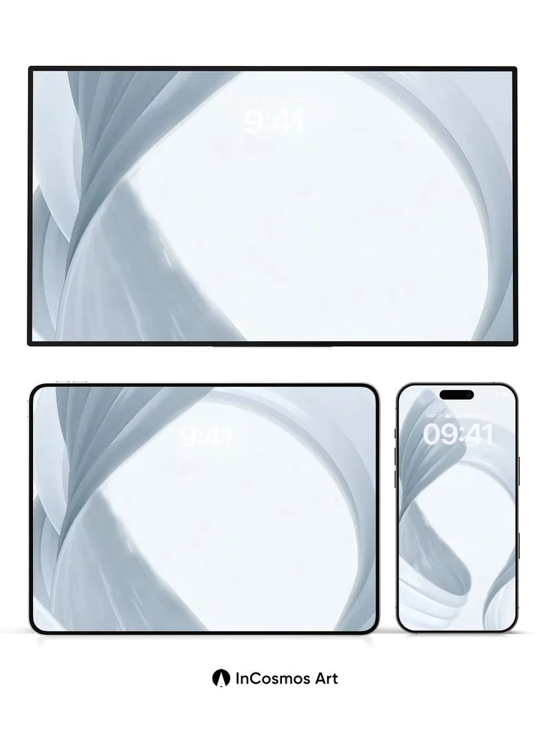 Serenity Flow Wallpaper with Ethereal Curves